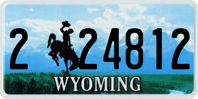WY license plate 224812