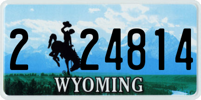 WY license plate 224814