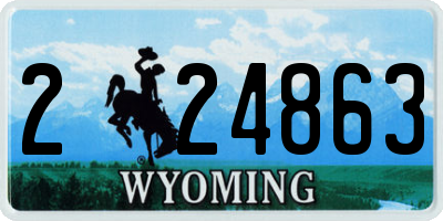 WY license plate 224863