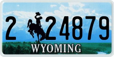 WY license plate 224879