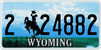 WY license plate 224882
