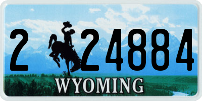 WY license plate 224884