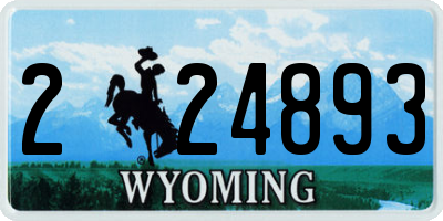 WY license plate 224893