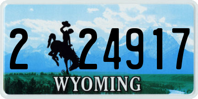 WY license plate 224917
