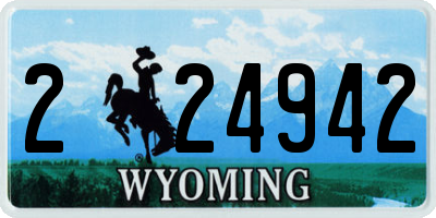 WY license plate 224942