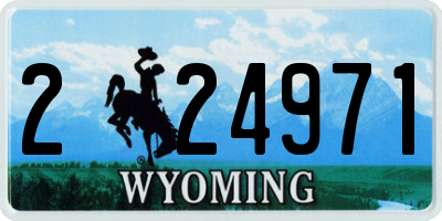 WY license plate 224971