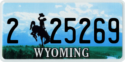 WY license plate 225269