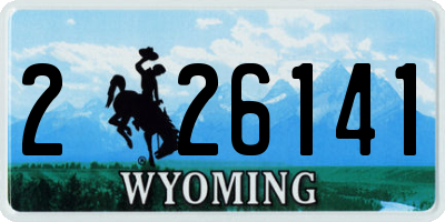 WY license plate 226141