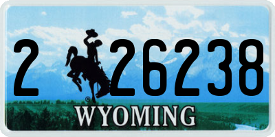WY license plate 226238