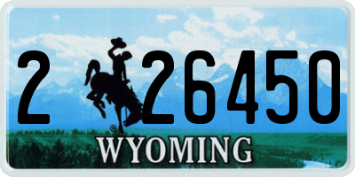 WY license plate 226450