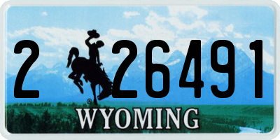 WY license plate 226491