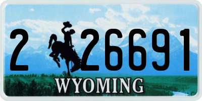 WY license plate 226691