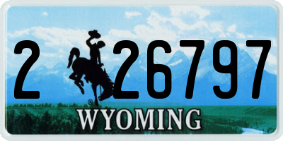 WY license plate 226797