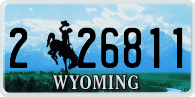 WY license plate 226811