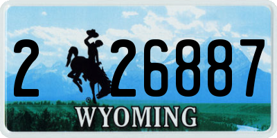WY license plate 226887