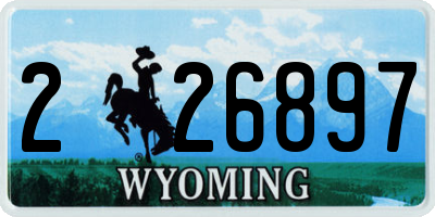 WY license plate 226897