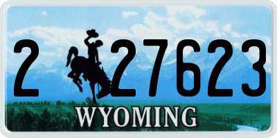 WY license plate 227623