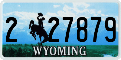 WY license plate 227879