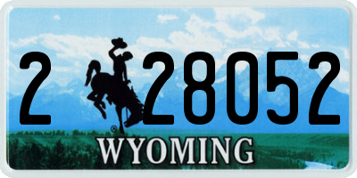 WY license plate 228052