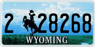 WY license plate 228268