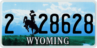 WY license plate 228628