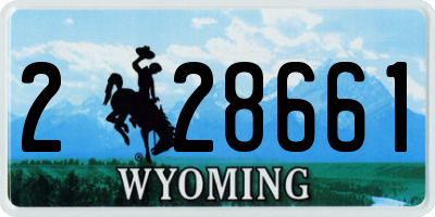 WY license plate 228661