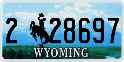 WY license plate 228697