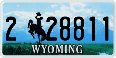 WY license plate 228811