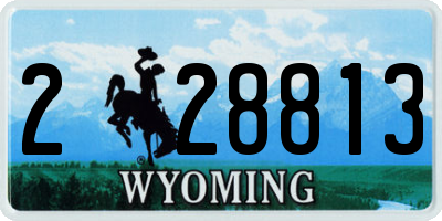 WY license plate 228813