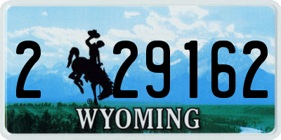 WY license plate 229162