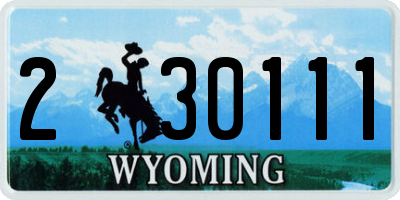 WY license plate 230111