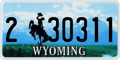 WY license plate 230311