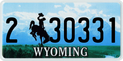 WY license plate 230331