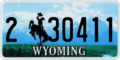 WY license plate 230411