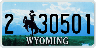 WY license plate 230501