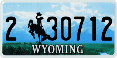 WY license plate 230712