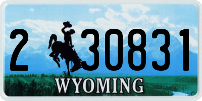 WY license plate 230831