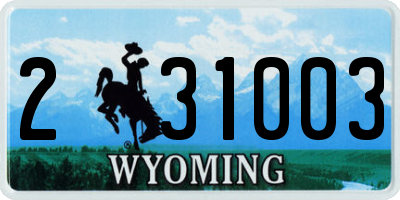 WY license plate 231003