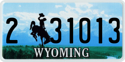 WY license plate 231013