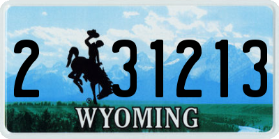 WY license plate 231213