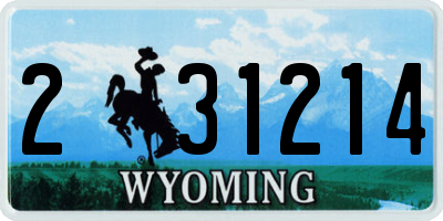 WY license plate 231214