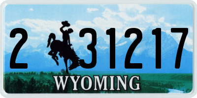 WY license plate 231217