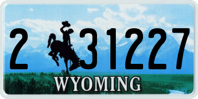 WY license plate 231227