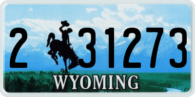 WY license plate 231273
