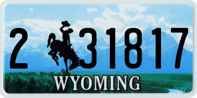 WY license plate 231817