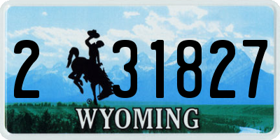 WY license plate 231827