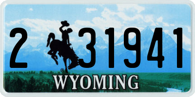 WY license plate 231941