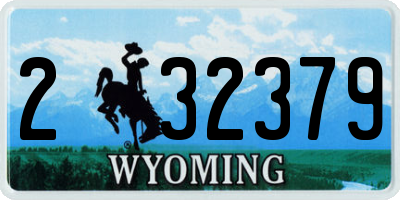 WY license plate 232379