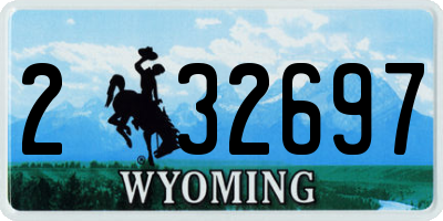 WY license plate 232697