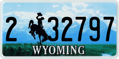 WY license plate 232797